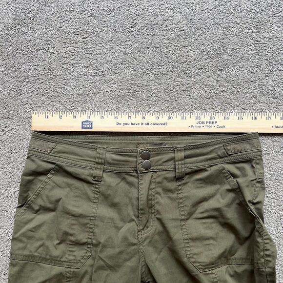 Prana Pants Women 8 Olive Green Essex Straight Outdoor Hiking Casual Mid Rise - Picture 7 of 7